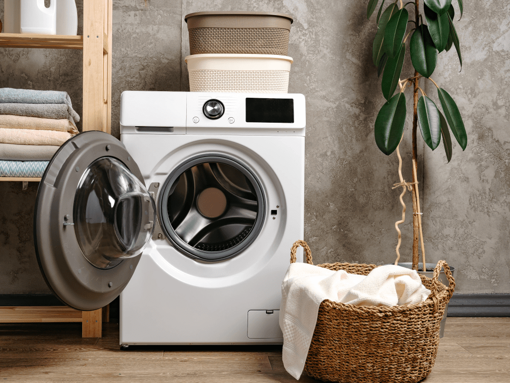 photo de machine à laver pour montrer comment :entretien lave-linge