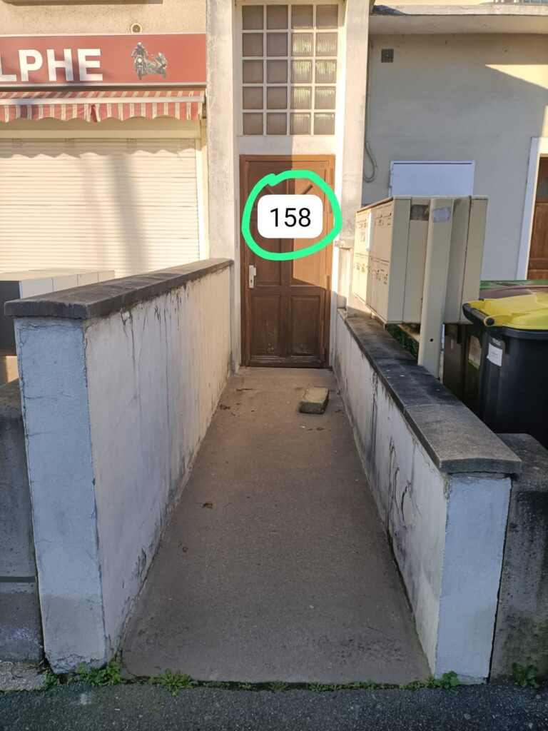Numero de la porte