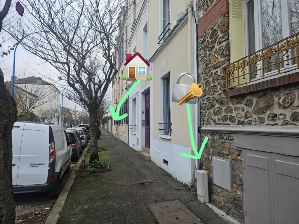Porte d'entrée et Boite à clé